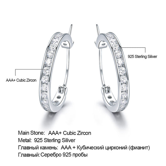 Aretes de Aro Plata con Diamantes - Elegancia Versátil - Image 12