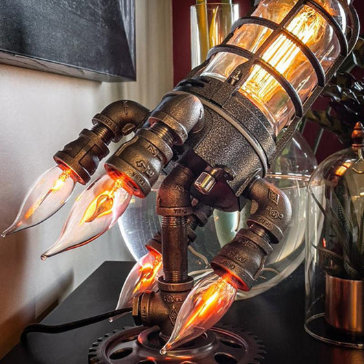 Lámpara Decorativa Cohete Steampunk Bazooka Flame - Image 7