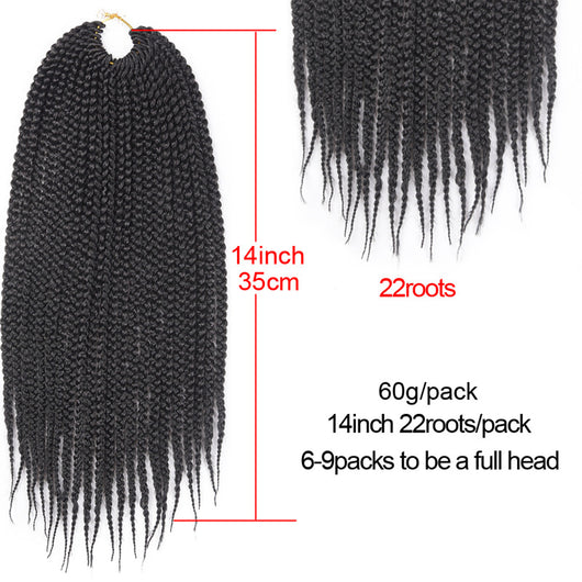 Extensiones de Cabello Trenzas Senegal Box Braids Crochet - Image 27