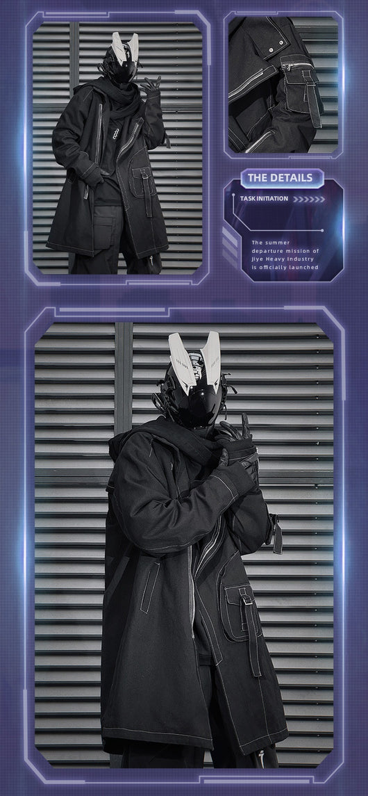 Abrigo Trench Asimétrico con Cierre para Hombre - Image 15