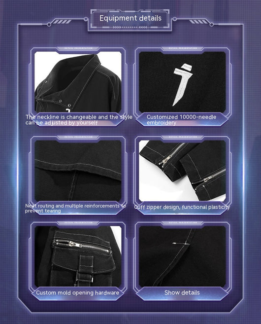 Abrigo Trench Asimétrico con Cierre para Hombre - Image 18
