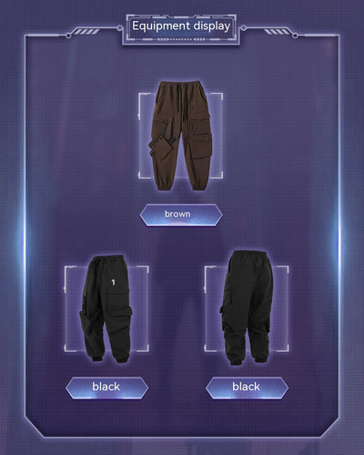 Pantalones Cargo Jogger Holgados con Bolsillos y Cinta Lateral para Hombre - Image 12