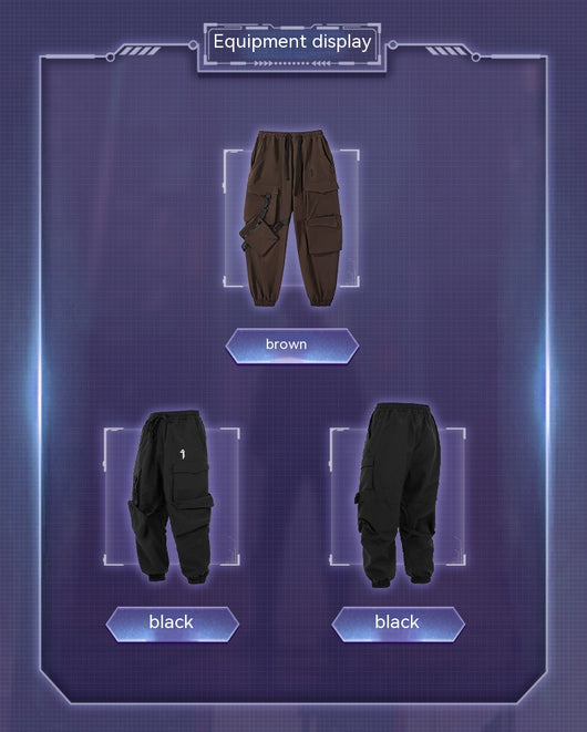 Pantalones Cargo Jogger Holgados con Bolsillos y Cinta Lateral para Hombre - Image 12