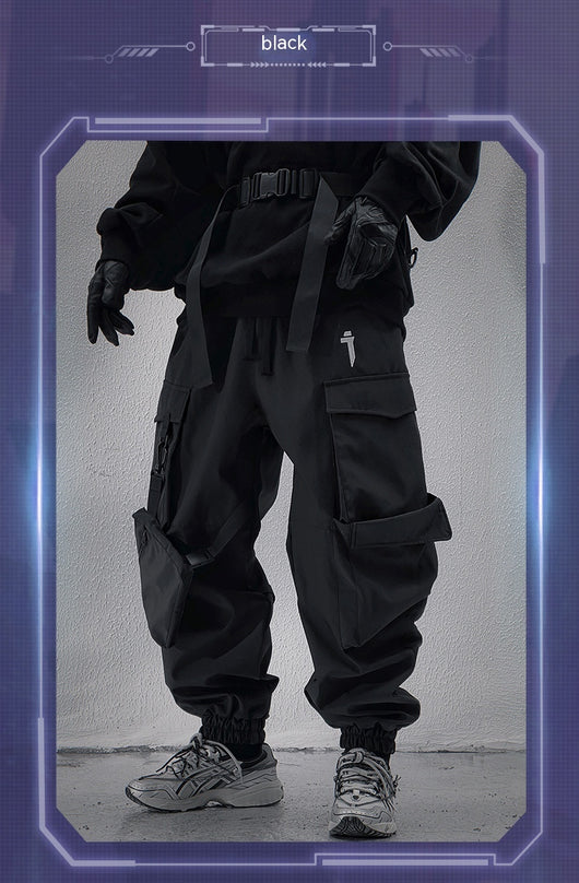 Pantalones Cargo Jogger Holgados con Bolsillos y Cinta Lateral para Hombre - Image 13