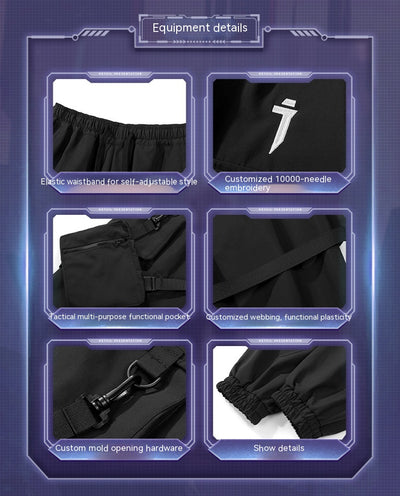 Pantalones Cargo Jogger Holgados con Bolsillos y Cinta Lateral para Hombre - Image 17