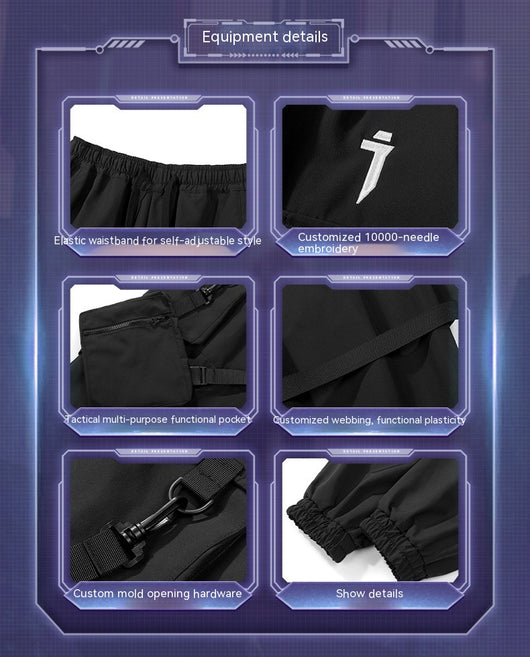 Pantalones Cargo Jogger Holgados con Bolsillos y Cinta Lateral para Hombre - Image 17