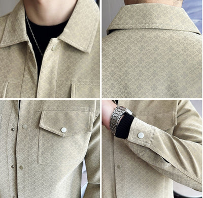 Chaqueta Casual con Solapas y Múltiples Bolsillos para Hombre - Image 8