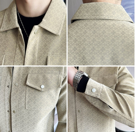 Chaqueta Casual con Solapas y Múltiples Bolsillos para Hombre - Image 8
