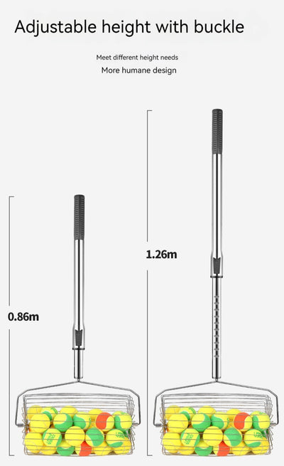 Recogedor de Pelotas de Tenis Acero Inoxidable Ajustable - Image 7