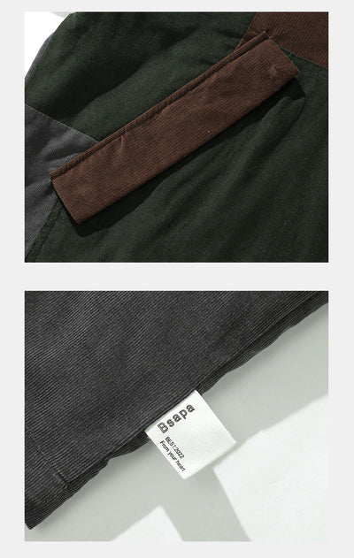 Chaqueta Hoodie de Montaña con Bloques de Color en Pana - Image 10