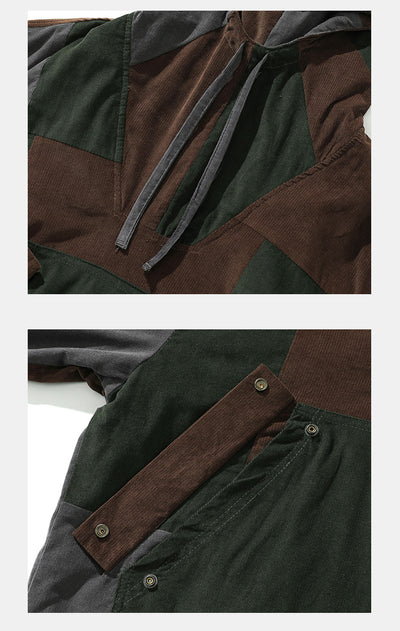 Chaqueta Hoodie de Montaña con Bloques de Color en Pana - Image 11