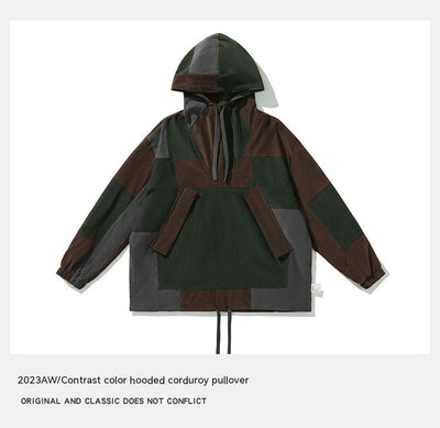 Chaqueta Hoodie de Montaña con Bloques de Color en Pana - Image 13