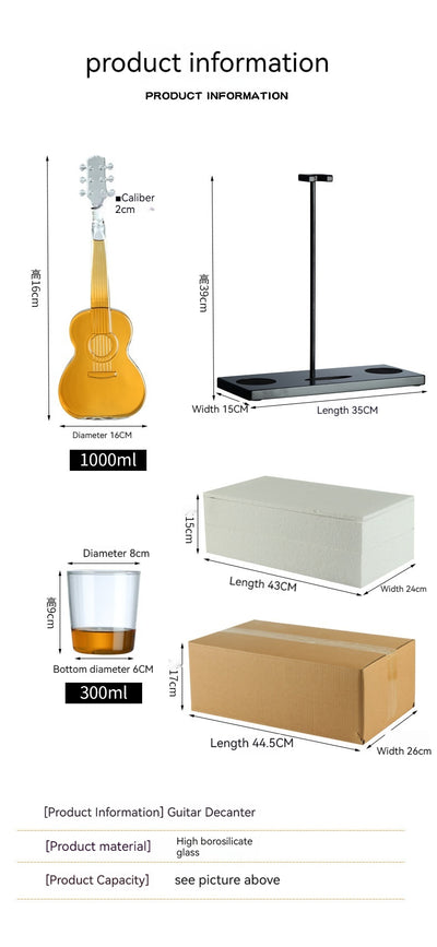 Set Decantador Guitarra en Vidrio Borosilicato Premium - Image 11