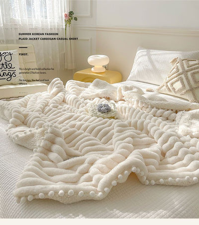 Manta de Angora Deshilachada para Sofá - Cobertor Suave y Cálido - Image 9