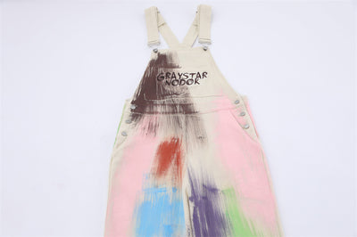 Pantalón Denim con Tirantes y Diseño Graffiti para Hombre - Image 31