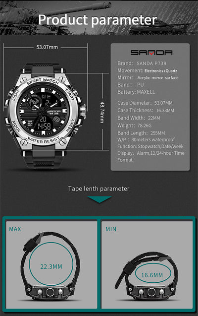Reloj Digital Multifuncional Resistente al Agua - Image 9