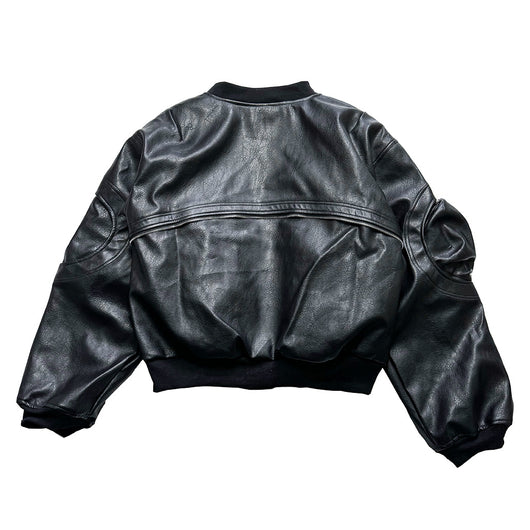 Chaqueta Acolchada de Cuero con Mangas Sueltas y Cierre - Corte Moderno - Image 13