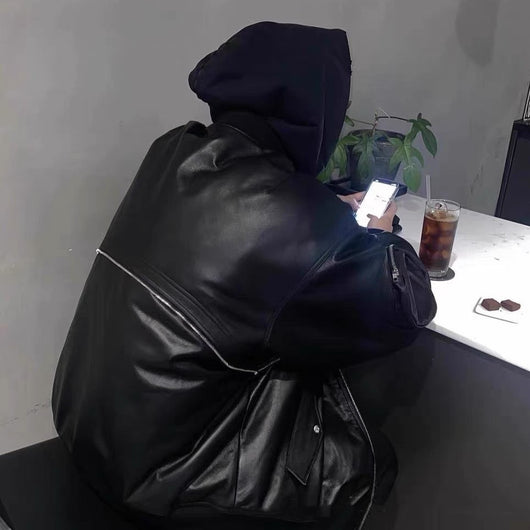 Chaqueta Acolchada de Cuero con Mangas Sueltas y Cierre - Corte Moderno - Image 22