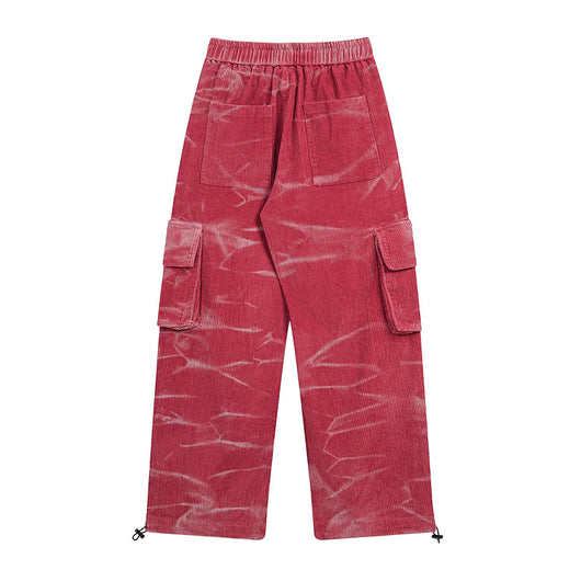 Pantalones Pana Casuales de Pierna Ancha con Múltiples Bolsillos - Image 16