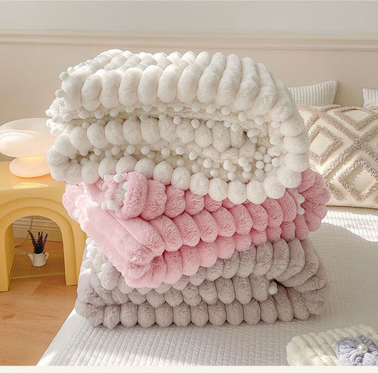 Manta de Angora Deshilachada para Sofá - Cobertor Suave y Cálido - Image 17