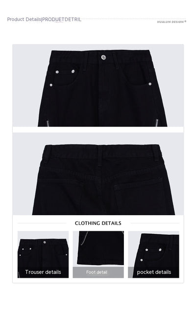Pantalones Skinny Negros con Cierre Estilo American High Street - Image 6
