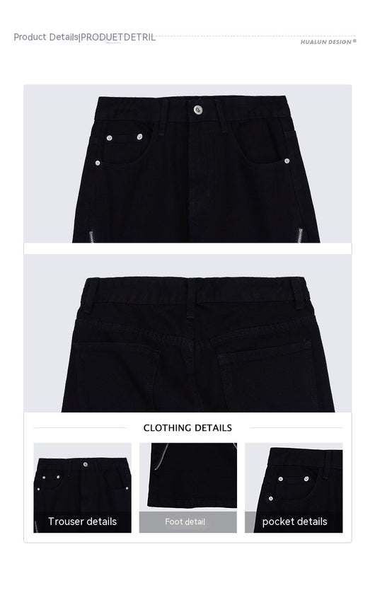 Pantalones Skinny Negros con Cierre Estilo American High Street - Image 6