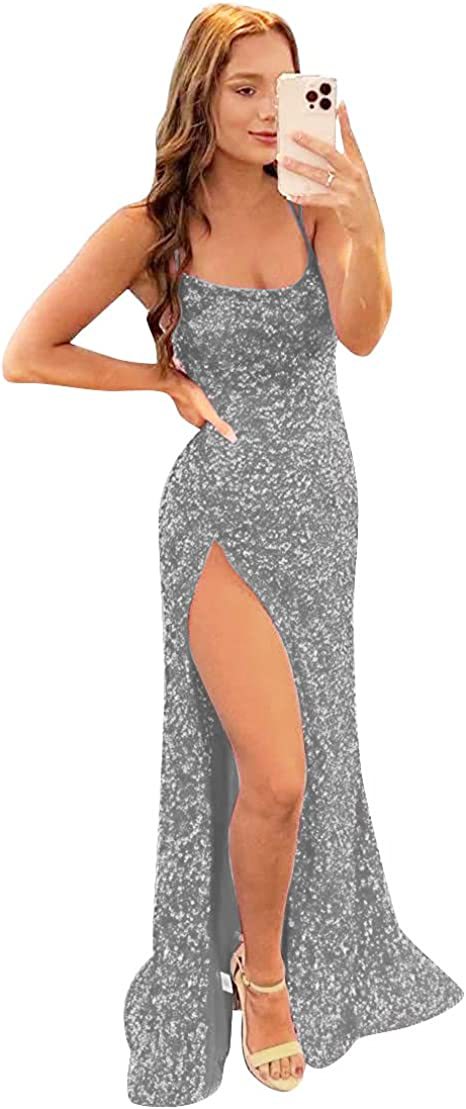 Vestido de Noche Largo con Lentejuelas y Abertura Elegante - Image 14