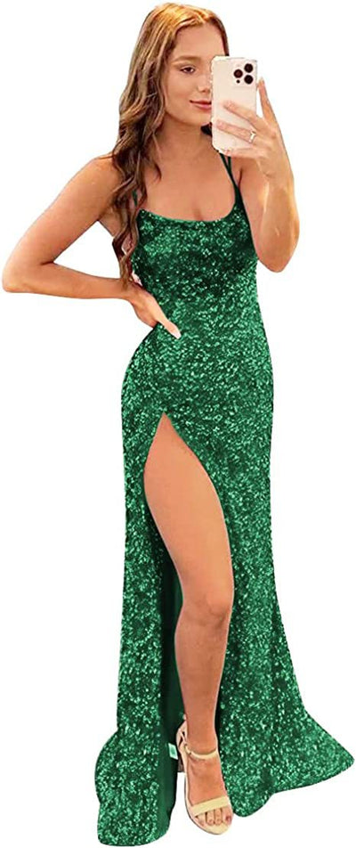 Vestido de Noche Largo con Lentejuelas y Abertura Elegante - Image 15