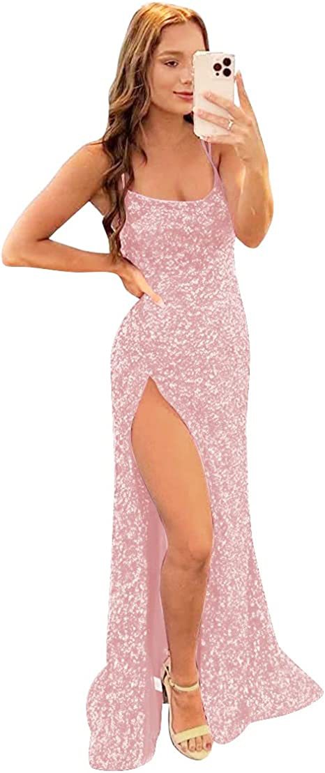 Vestido de Noche Largo con Lentejuelas y Abertura Elegante - Image 16