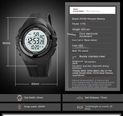 Reloj Deportivo Dual Time para Estudiantes - Resistente para Actividades Outdoor - Image 10