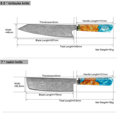 Cuchillo de Cocina Damasco Acero Inoxidable Premium - Image 18