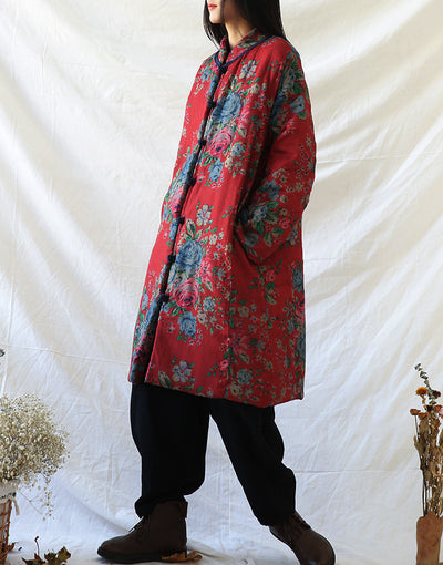 Abrigo Retro Floral de Algodón y Lino para Mujer - Estilo Vintage - Image 37
