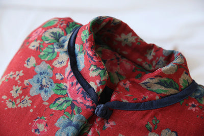 Abrigo Retro Floral de Algodón y Lino para Mujer - Estilo Vintage - Image 40