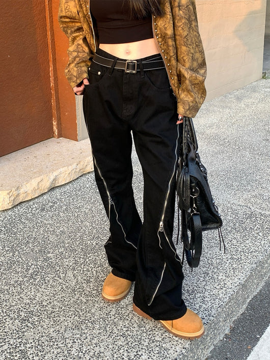 Pantalones Skinny Negros con Cierre Estilo American High Street - Image 14