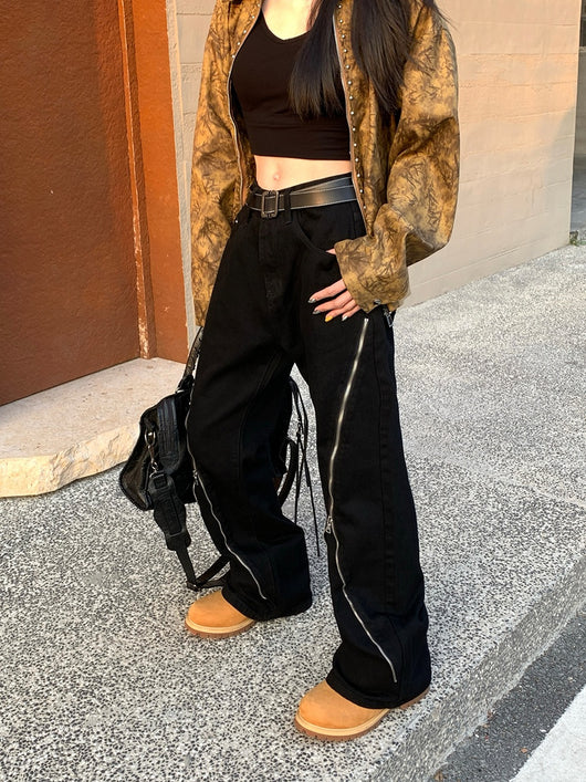 Pantalones Skinny Negros con Cierre Estilo American High Street - Image 17
