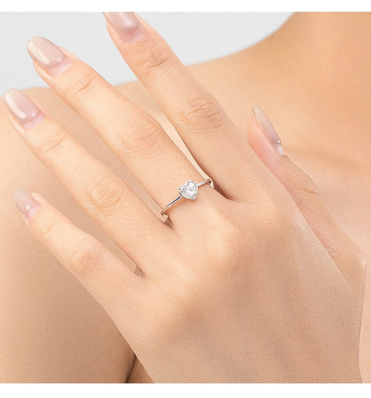 Anillo de Compromiso Corazón en Plata de Ley 925 - Image 6