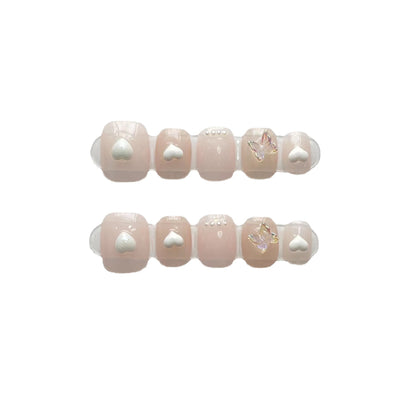 Stickers de Uñas Cortas Diseño Lazo - Manicura Adhesiva Elegante - Image 14
