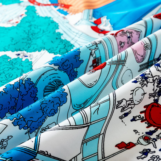 Pañoleta Estampada de Twill 90cm - Versátil y Elegante - Image 10