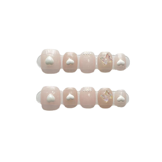 Stickers de Uñas Cortas Diseño Lazo - Manicura Adhesiva Elegante - Image 23