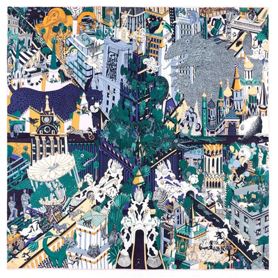 Pañuelo Estampado Selva 90cm - Diseño Artesanal Elegante - Image 14