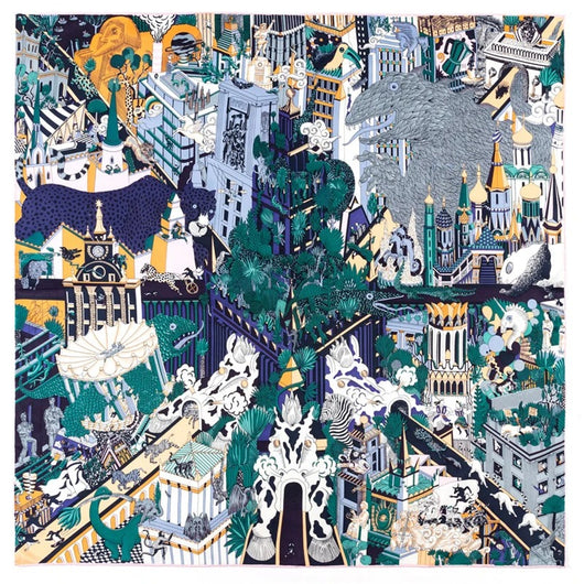 Pañuelo Estampado Selva 90cm - Diseño Artesanal Elegante - Image 14
