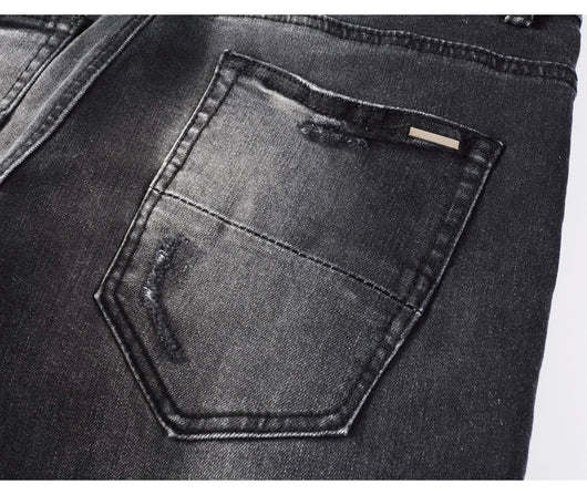 Jeans Vintage Desgastado con Parches y Roturas - Image 8
