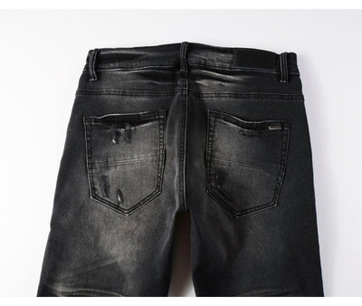Jeans Vintage Desgastado con Parches y Roturas - Image 15