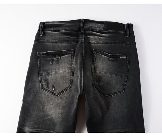 Jeans Vintage Desgastado con Parches y Roturas - Image 15