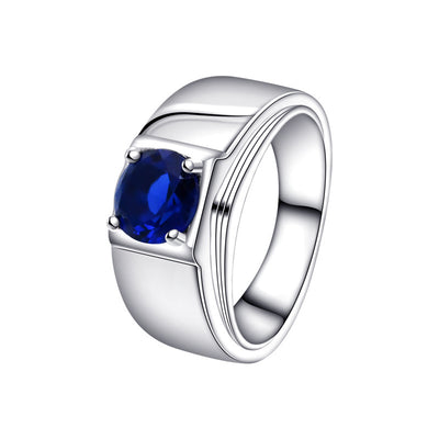 Anillo de Plata Esterlina 925 con Gema Azul - Elegancia Versátil para Mujer - Image 16