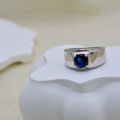 Anillo de Plata Esterlina 925 con Gema Azul - Elegancia Versátil para Mujer - Image 17
