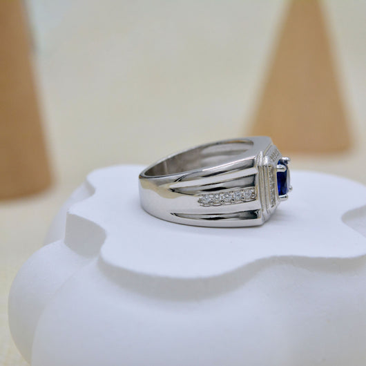Anillo de Plata Esterlina 925 con Gema Azul - Elegancia Versátil para Mujer - Image 19