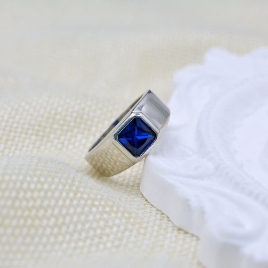 Anillo de Plata Esterlina 925 con Gema Azul - Elegancia Versátil para Mujer - Image 22