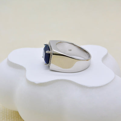 Anillo de Plata Esterlina 925 con Gema Azul - Elegancia Versátil para Mujer - Image 24