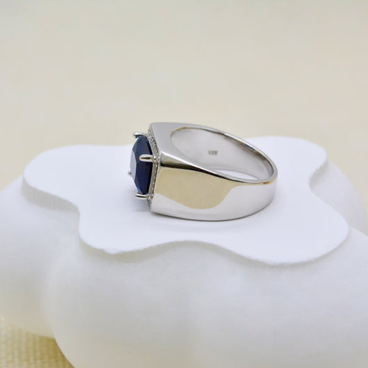 Anillo de Plata Esterlina 925 con Gema Azul - Elegancia Versátil para Mujer - Image 24